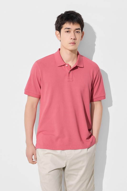 純棉網眼polo衫-男