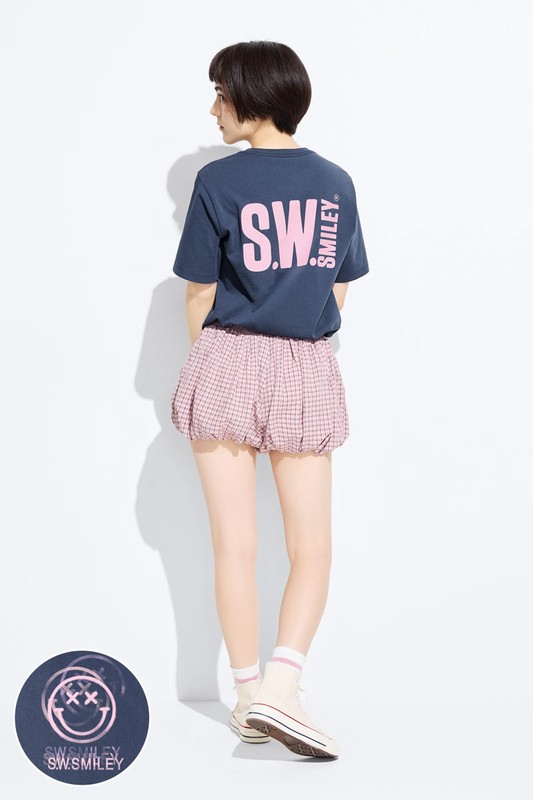 S.W.SMILEY®寬版印花T恤-07-女