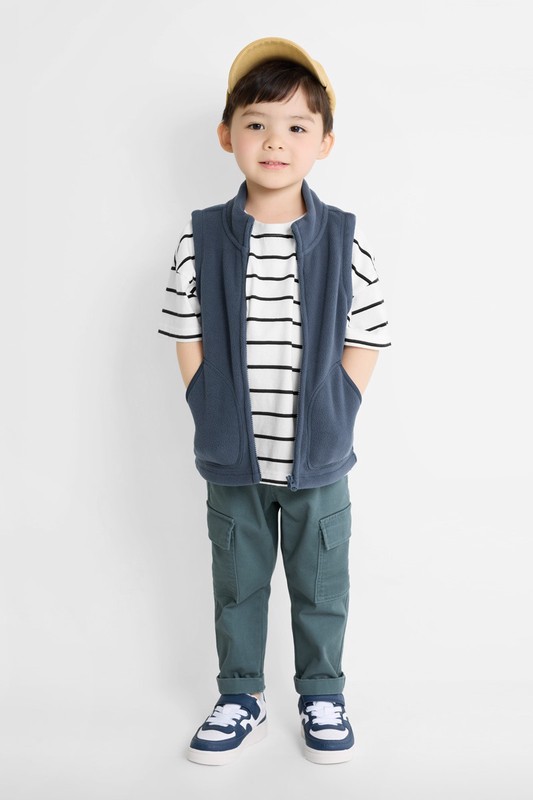 Fleece立領背心-童