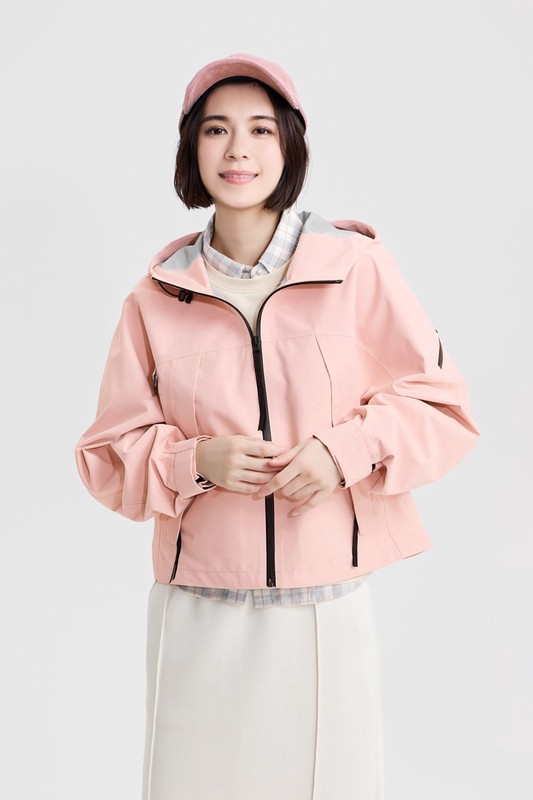 防水機能撞色寬版外套-女