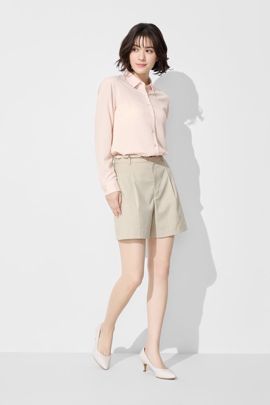 嫘縈長袖襯衫-女