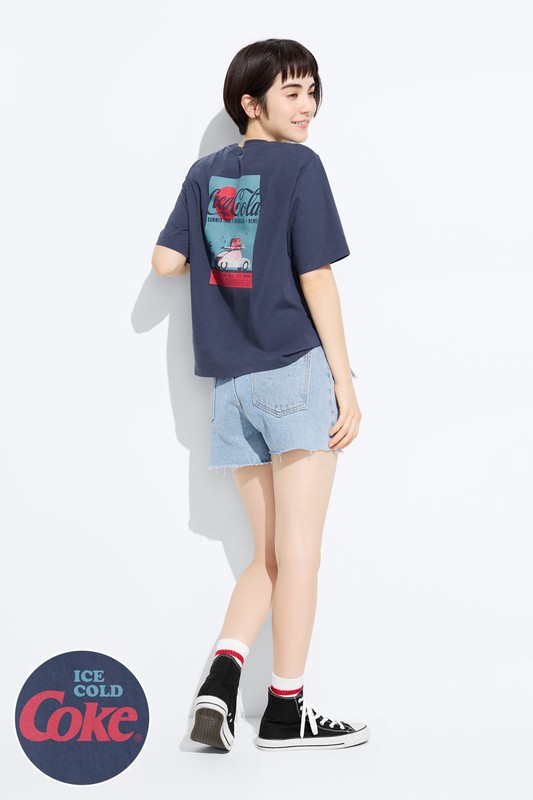 可口可樂寬版印花T恤-10-女