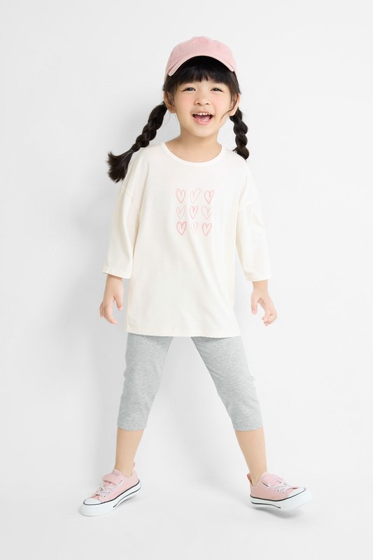 彈力七分內搭褲-童