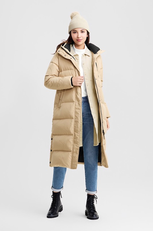 極暖羽絨長大衣-女