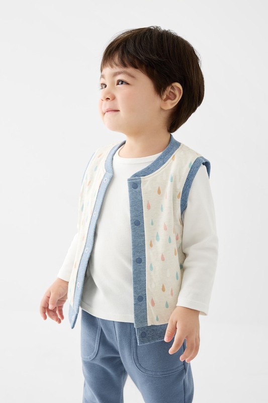 磨毛羅紋圓領長袖T恤-Baby