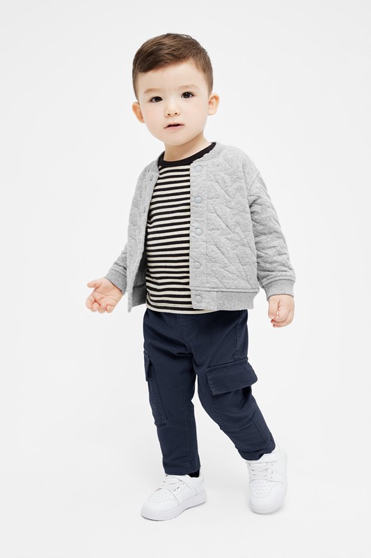 羅紋貼袋長褲-Baby