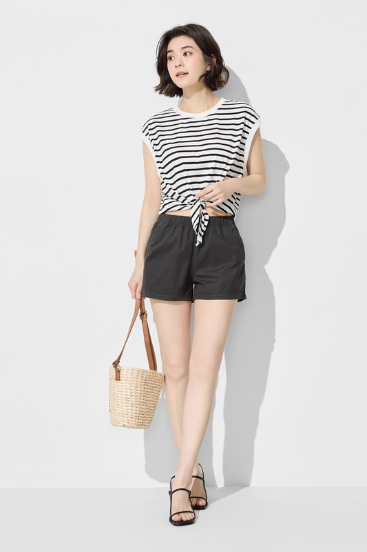 棉質輕便短褲-女