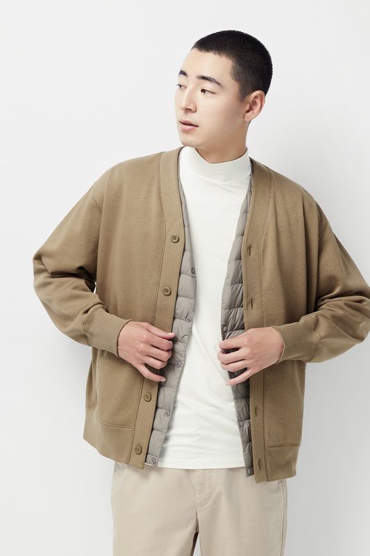 heatup立領九分袖上衣-男