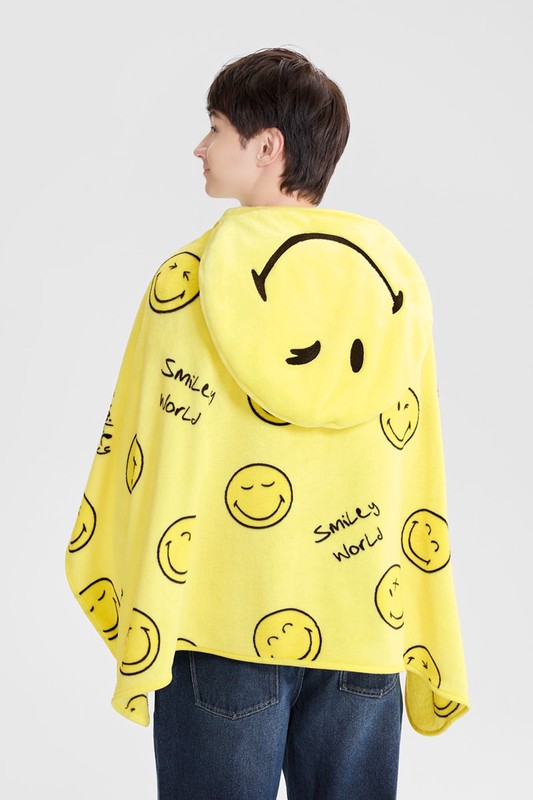 SmileyWorld®珊瑚絨造型家居毯-中性款