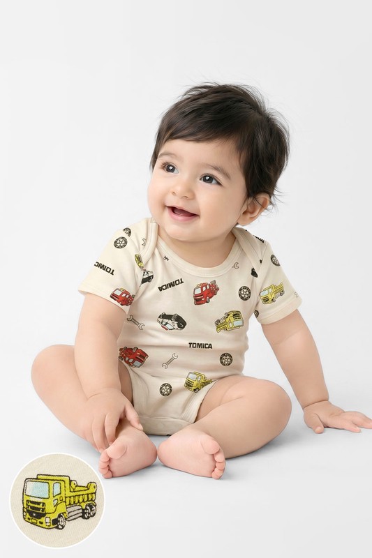 TOMICA純棉羅紋印花包臀衣-Baby