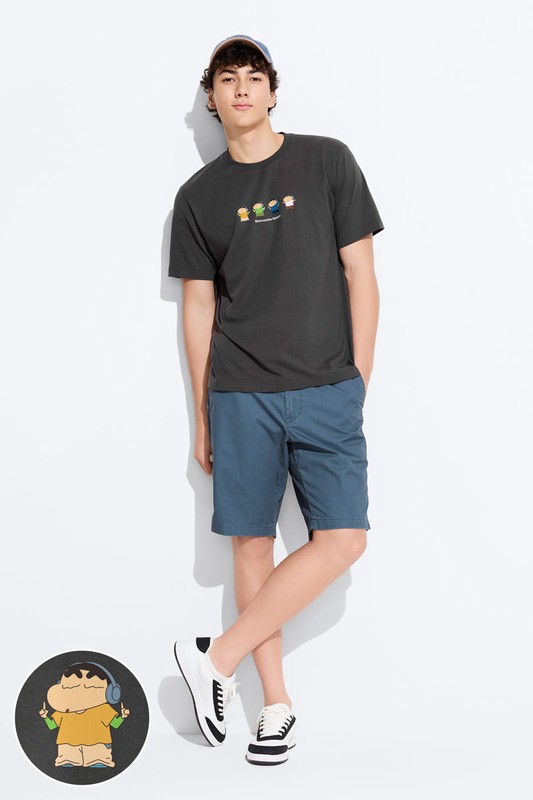 蠟筆小新印花T恤-16-男