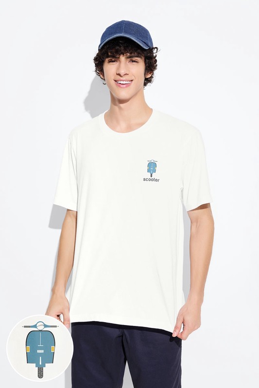 摩托車印花T恤-01-男