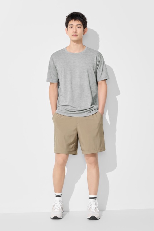 吸排雙層短褲-男