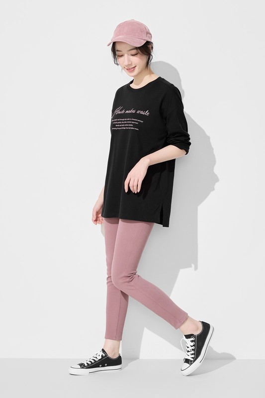 針織多色九分緊身褲-女