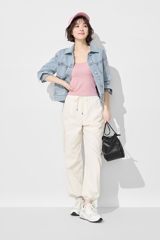 Bra羅紋中短版背心-女