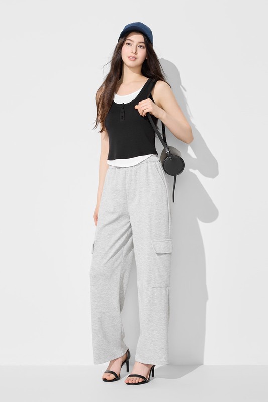 Bra輕柔假兩件背心-女