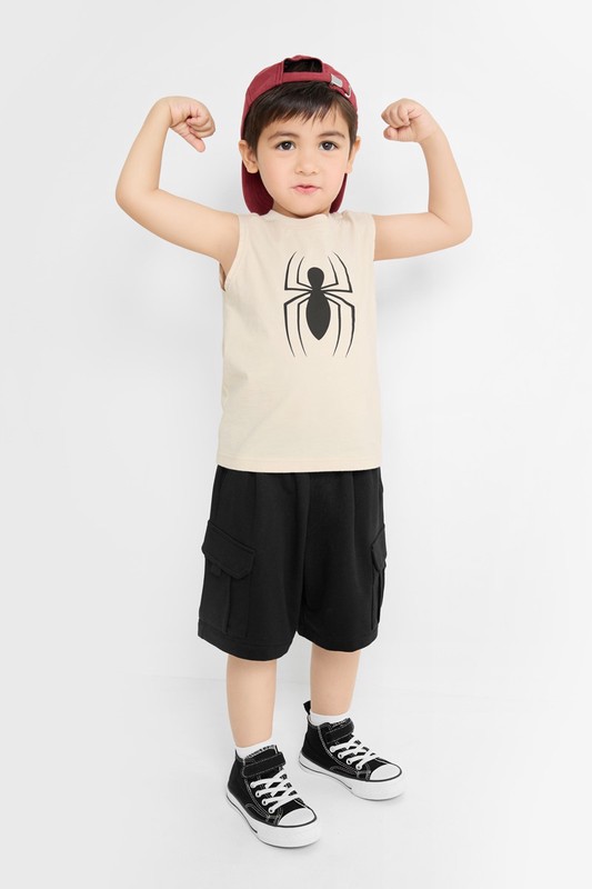 小毛圈口袋五分褲-童