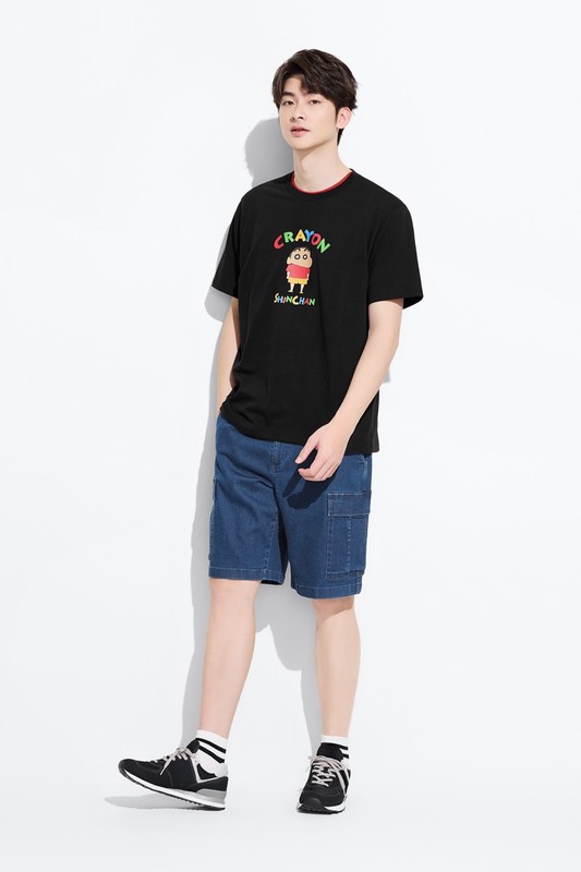 蠟筆小新印花T恤-14-男