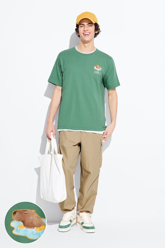 大人的圖鑑印花T恤-06-男