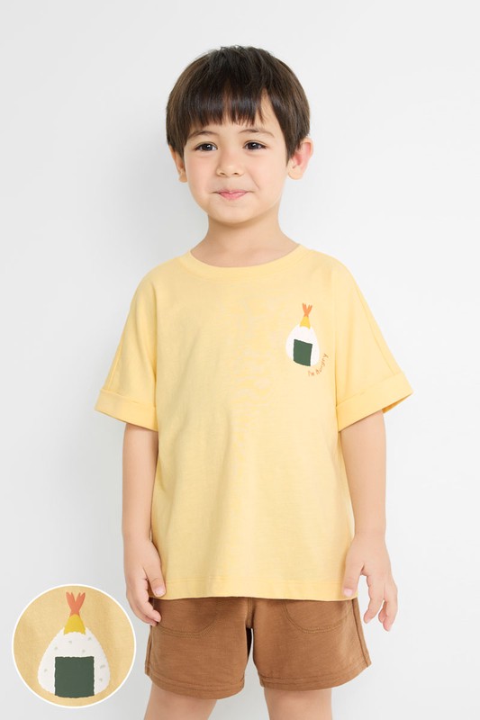 竹節棉美食印花T恤-童
