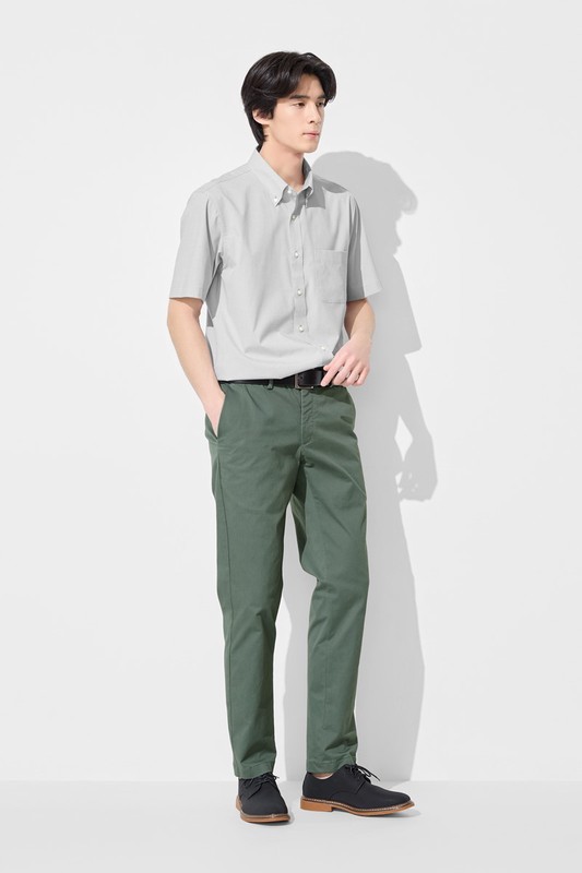 Slim Fit修身直筒卡其褲-男