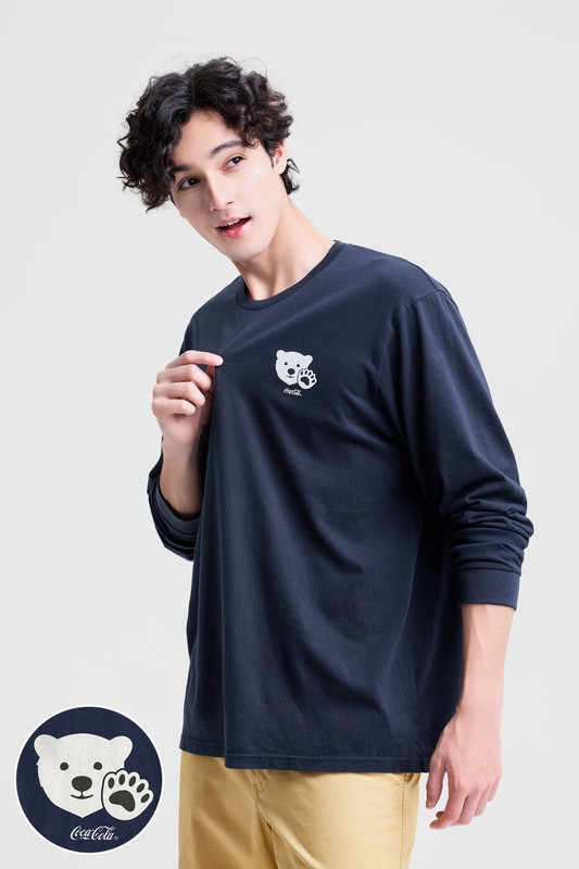 可口可樂長袖印花T恤-01-男