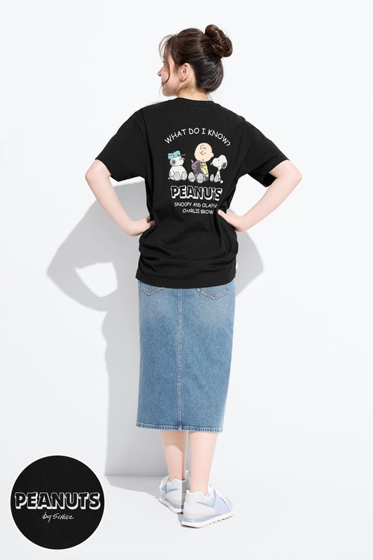 史努比系列寬長版印花T恤-29-女