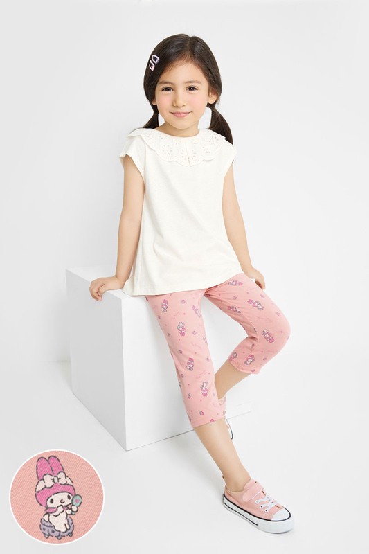 三麗鷗彈力七分內搭褲-童