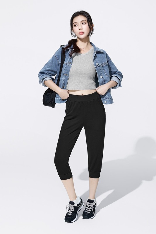 小毛圈七分褲-女