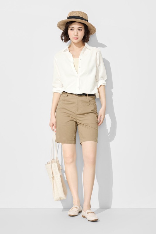 卡其五分褲-女
