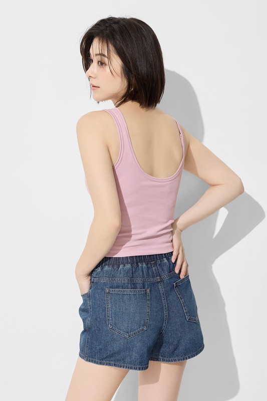 純棉牛仔輕便短褲-女