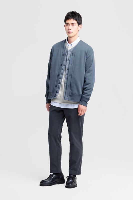 彈性休閒九分褲-男