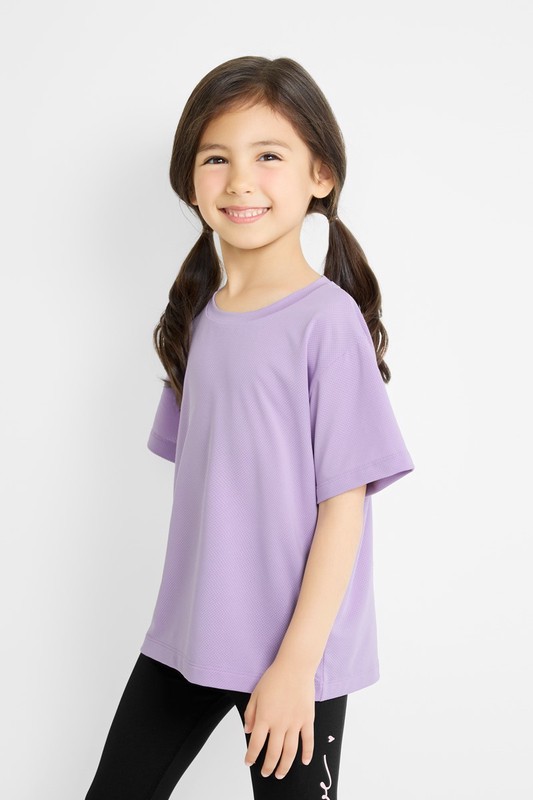 吸排網眼短袖T恤-童