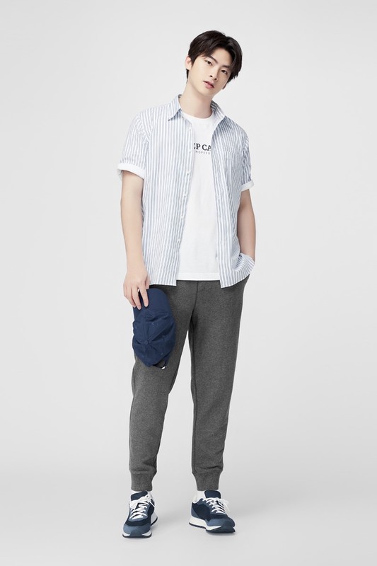 毛圈束口長褲-男