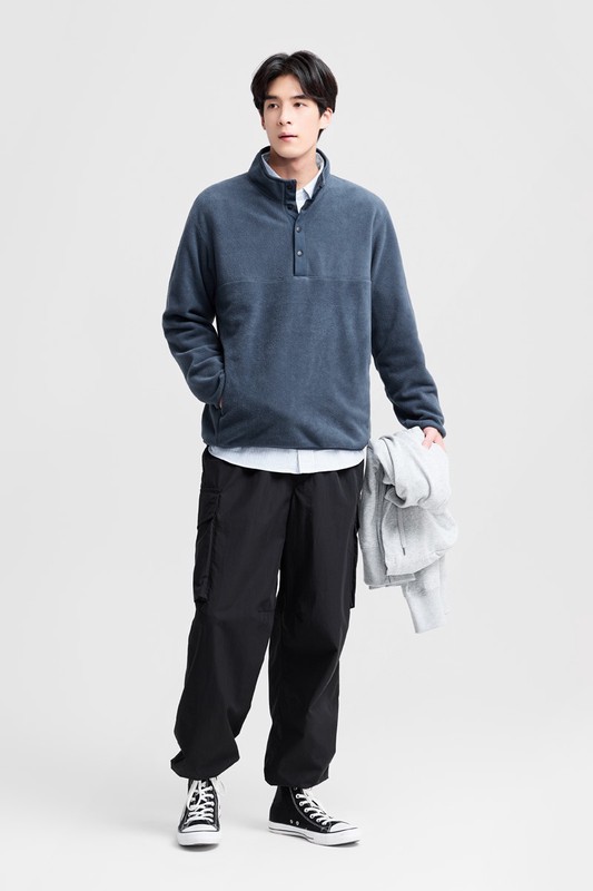 寬版工裝長褲-男