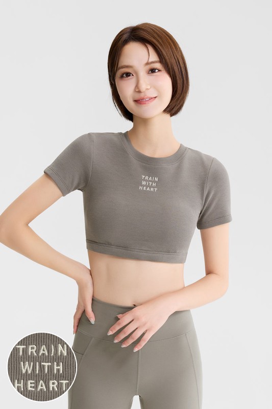 高度支撐電繡美背短版可拆式Bra上衣-女