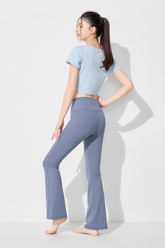 運動輕度支撐喇叭褲-女