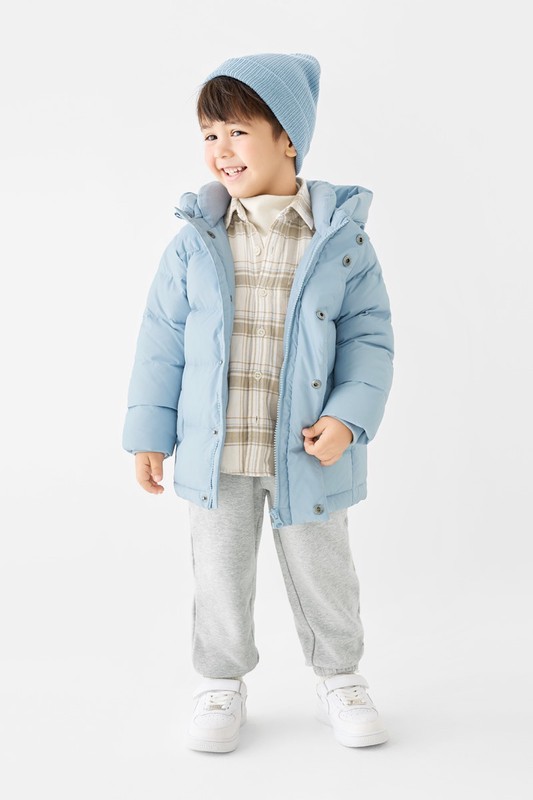 極暖羽絨連帽外套-童