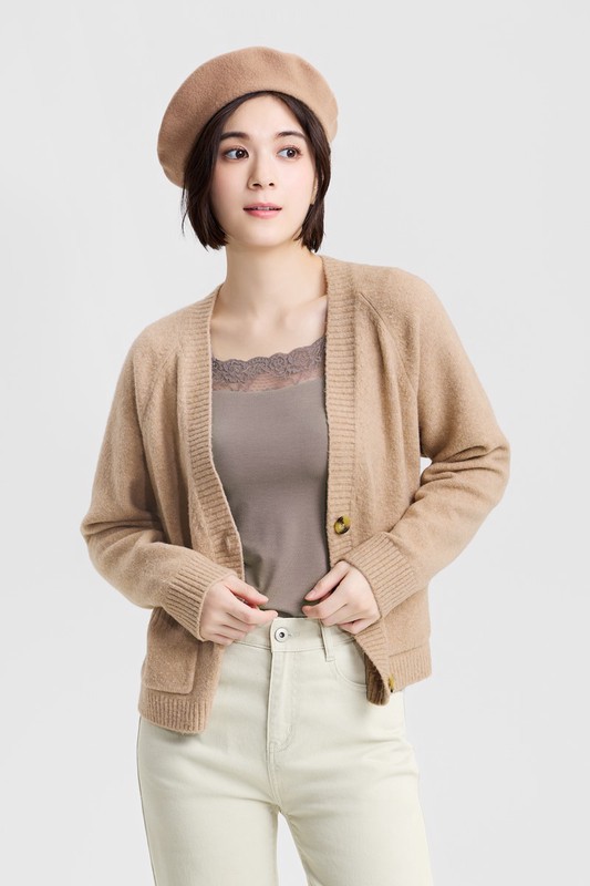 柔軟舒適短版針織外套-女