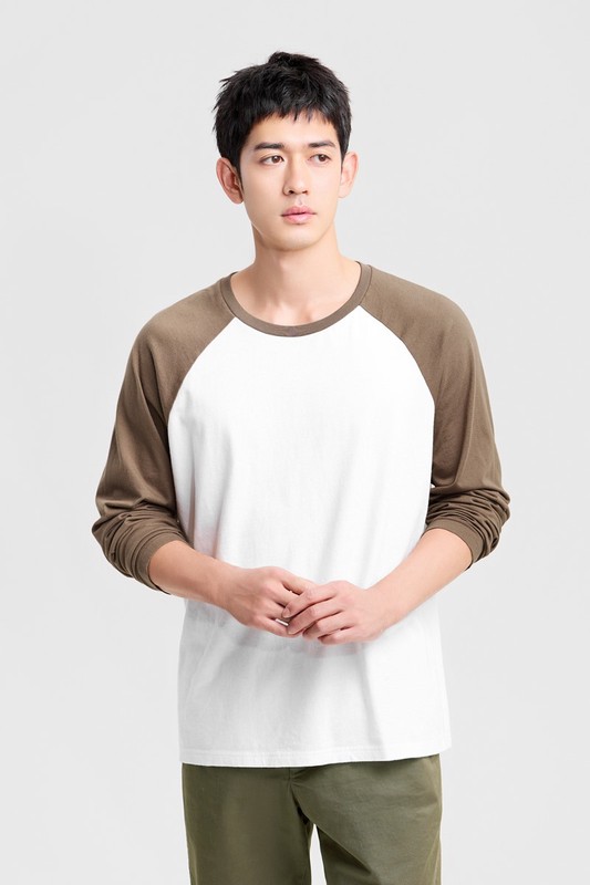 純棉拉克蘭長袖T恤-男