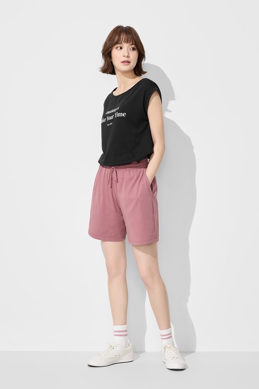 快乾棉休閒短褲-女