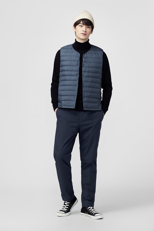 美麗諾羊毛混紡高領毛衣-男