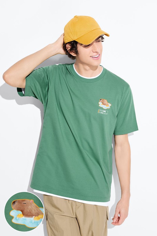 大人的圖鑑印花T恤-06-男