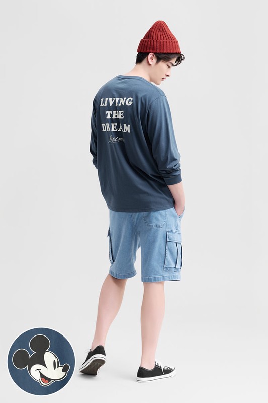 迪士尼系列長袖印花T恤-01-男