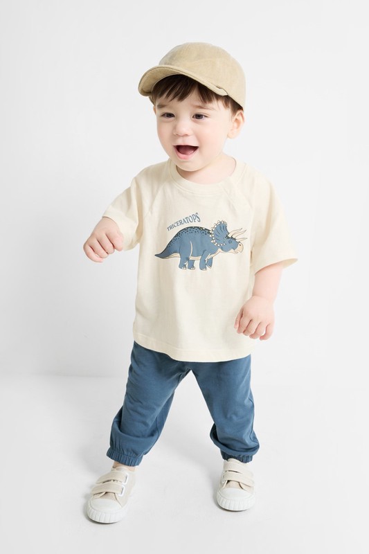 竹節棉束口褲-Baby