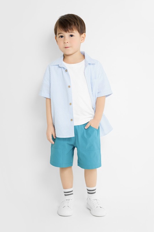 防潑水機能五分褲-童