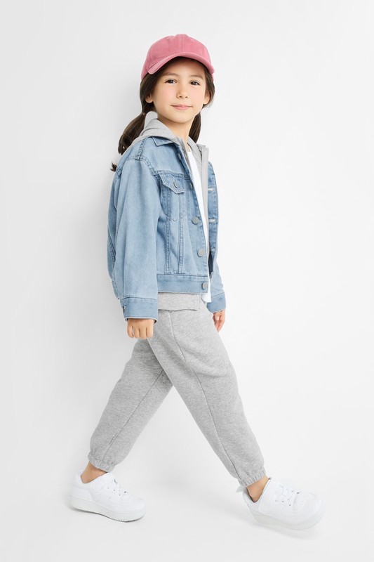 毛圈寬鬆束口長褲-童