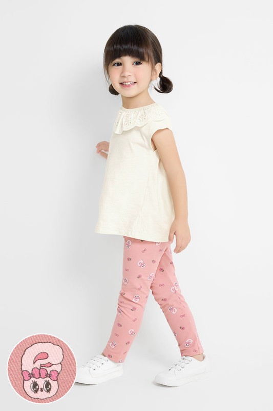 艾絲樂小兔彈力九分內搭褲-童