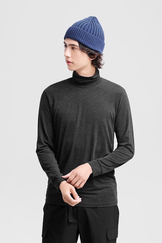 heatup高領九分袖上衣-男