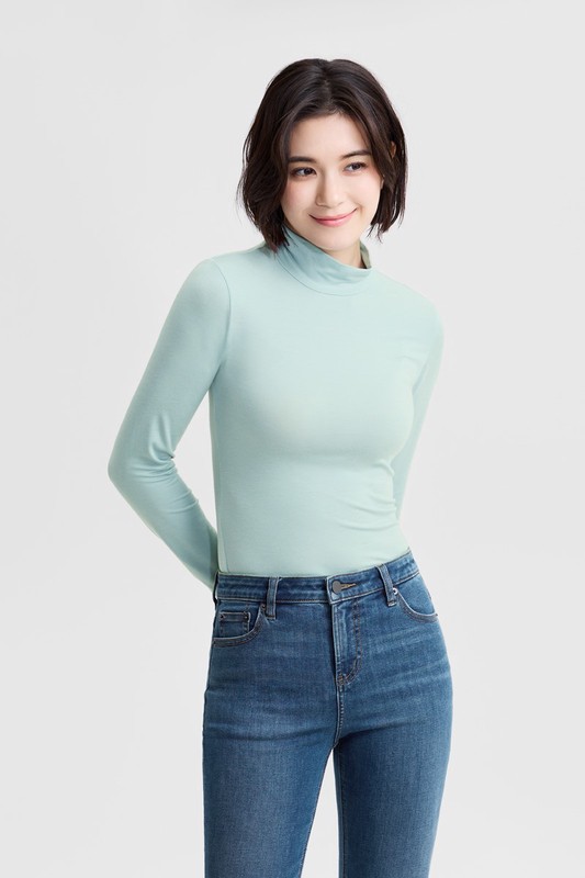 heatup立領長袖上衣-女